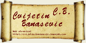Cvijetin Banašević vizit kartica